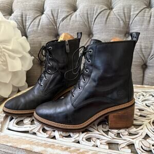 Timberland Black Lace Up Ankle Boots Women’s 8.5